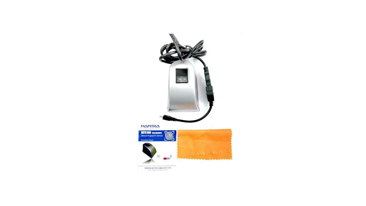 Mantra MFS100 v54 OTG with RD Service Finger Print Scanner (Black)